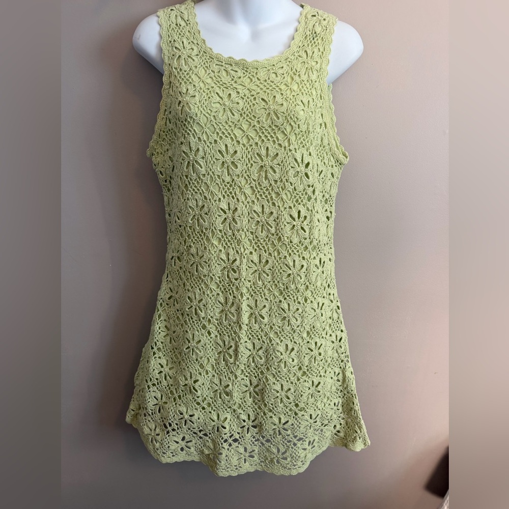 La Senza Vintage Mint Pastel Crochet Pearl Slip Dress M